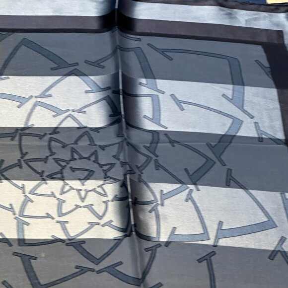 Valentino "V" Design Silk Scarf - Picture 3 of 6